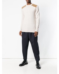 Мужской бежевый свитер с круглым вырезом от A.P.C.