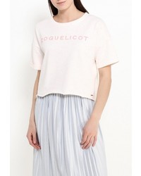 Женский бежевый свитер с круглым вырезом от Coquelicot