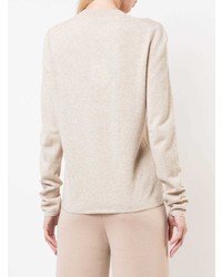 Женский бежевый свитер с круглым вырезом от Mansur Gavriel