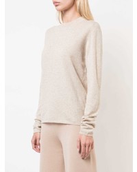 Женский бежевый свитер с круглым вырезом от Mansur Gavriel
