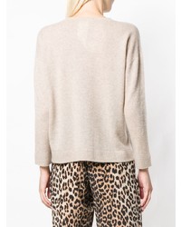 Женский бежевый свитер с круглым вырезом от Max Mara
