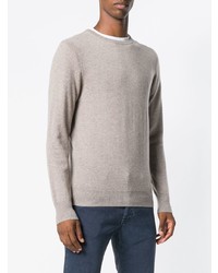 Мужской бежевый свитер с круглым вырезом от Aspesi