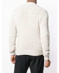 Мужской бежевый свитер с круглым вырезом от Cruciani