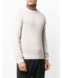 Мужской бежевый свитер с круглым вырезом от Cruciani