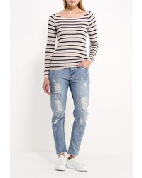 Женский бежевый свитер с круглым вырезом от Delicate Love