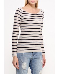 Женский бежевый свитер с круглым вырезом от Delicate Love