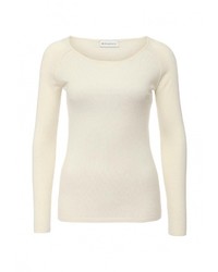 Женский бежевый свитер с круглым вырезом от Delicate Love