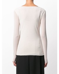 Женский бежевый свитер с круглым вырезом от D-Exterior