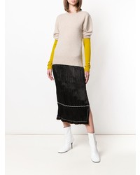 Женский бежевый свитер с круглым вырезом от Joseph