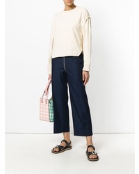 Женский бежевый свитер с круглым вырезом от Cédric Charlier