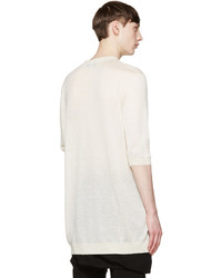 Мужской бежевый свитер с круглым вырезом от Thamanyah