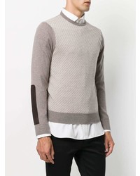 Мужской бежевый свитер с круглым вырезом от Canali