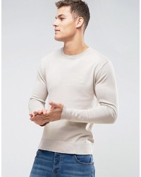 Мужской бежевый свитер с круглым вырезом от French Connection