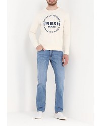 Мужской бежевый свитер с круглым вырезом от Fresh