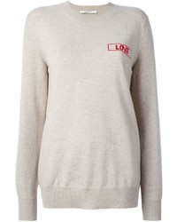 Женский бежевый свитер с круглым вырезом от Givenchy