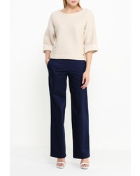 Женский бежевый свитер с круглым вырезом от Guess Jeans