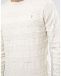 Мужской бежевый свитер с круглым вырезом от Farah