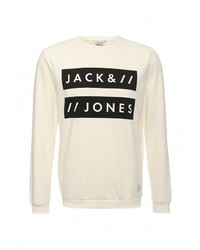 Мужской бежевый свитер с круглым вырезом от Jack &amp; Jones
