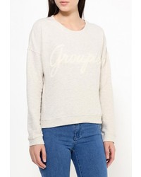 Женский бежевый свитер с круглым вырезом от Jennyfer