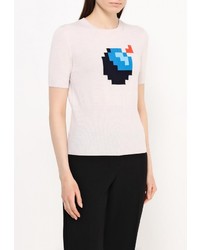 Женский бежевый свитер с круглым вырезом от Jil Sander Navy