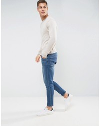 Мужской бежевый свитер с круглым вырезом от French Connection