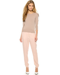 Женский бежевый свитер с круглым вырезом от Viktor & Rolf