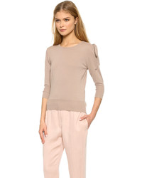 Женский бежевый свитер с круглым вырезом от Viktor & Rolf