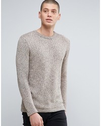 Мужской бежевый свитер с круглым вырезом от Minimum
