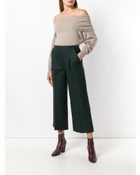 Женский бежевый свитер с круглым вырезом от Chalayan