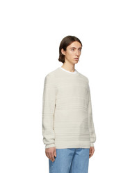 Мужской бежевый свитер с круглым вырезом от A.P.C.