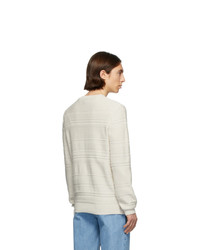 Мужской бежевый свитер с круглым вырезом от A.P.C.