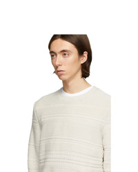 Мужской бежевый свитер с круглым вырезом от A.P.C.