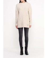 Женский бежевый свитер с круглым вырезом от Only