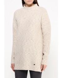 Женский бежевый свитер с круглым вырезом от Only