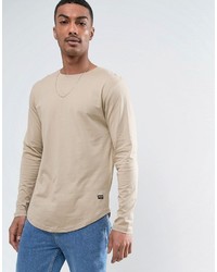 Мужской бежевый свитер с круглым вырезом от ONLY & SONS