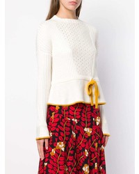 Женский бежевый свитер с круглым вырезом от Sonia Rykiel