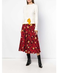 Женский бежевый свитер с круглым вырезом от Sonia Rykiel