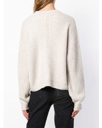 Женский бежевый свитер с круглым вырезом от Le Kasha