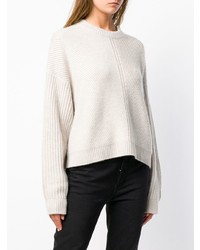 Женский бежевый свитер с круглым вырезом от Le Kasha