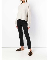 Женский бежевый свитер с круглым вырезом от Le Kasha