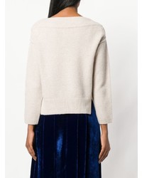 Женский бежевый свитер с круглым вырезом от Forte Forte