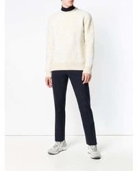 Мужской бежевый свитер с круглым вырезом от Jil Sander