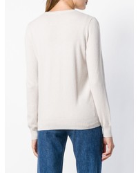 Женский бежевый свитер с круглым вырезом от N.Peal