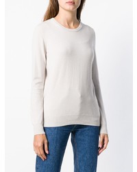 Женский бежевый свитер с круглым вырезом от N.Peal