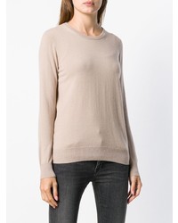 Женский бежевый свитер с круглым вырезом от N.Peal
