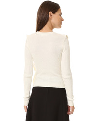 Женский бежевый свитер с круглым вырезом от RED Valentino