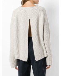 Женский бежевый свитер с круглым вырезом от Le Kasha