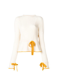 Женский бежевый свитер с круглым вырезом от Sonia Rykiel