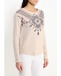 Женский бежевый свитер с круглым вырезом от SPRINGFIELD