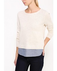 Женский бежевый свитер с круглым вырезом от SPRINGFIELD